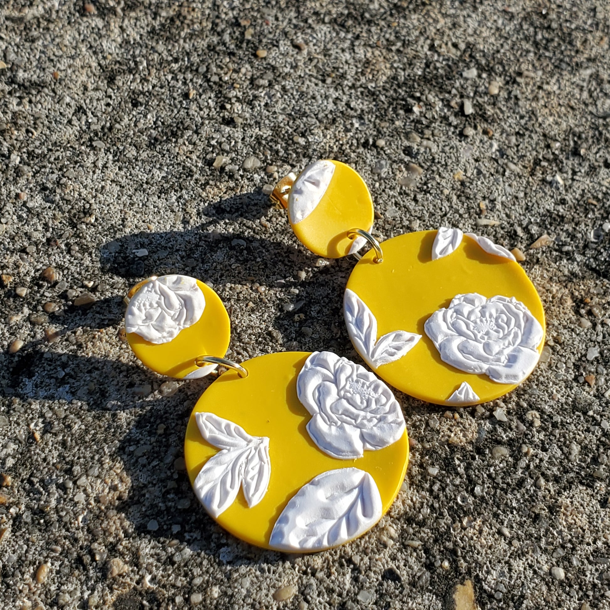 Spring Yellow Floral Dangles