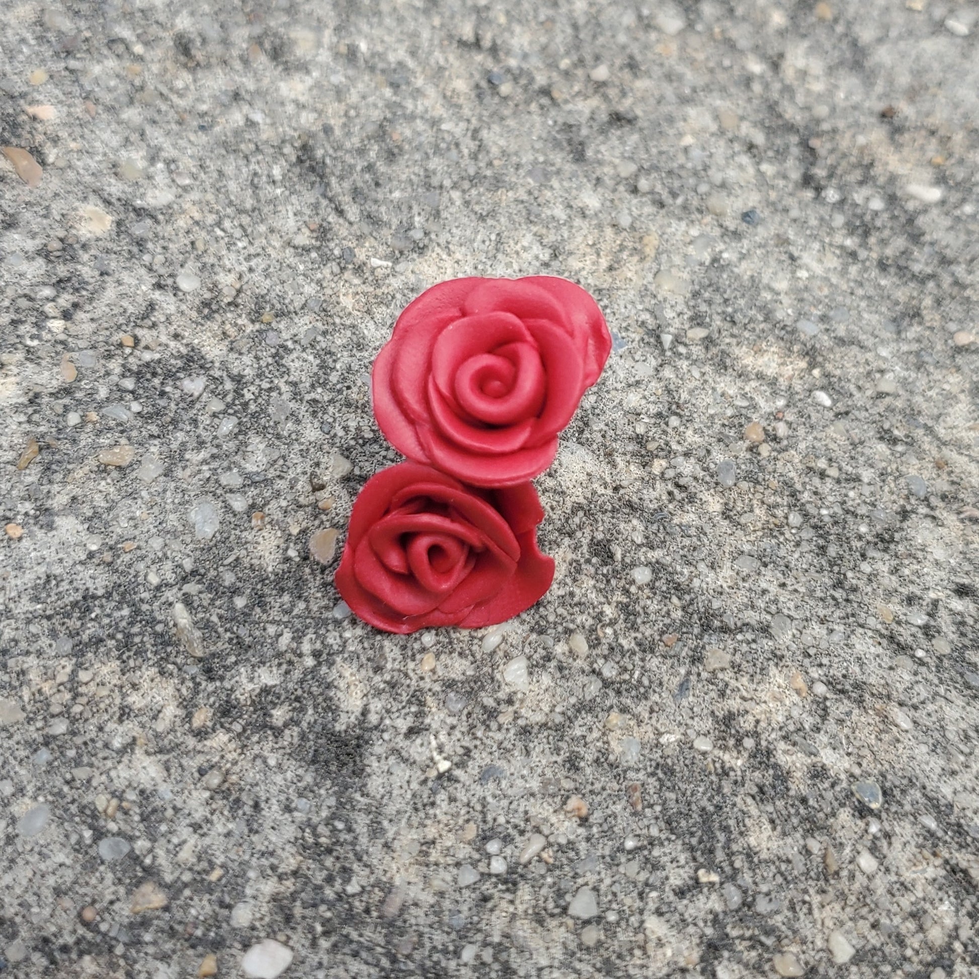 Red Rose Studs
