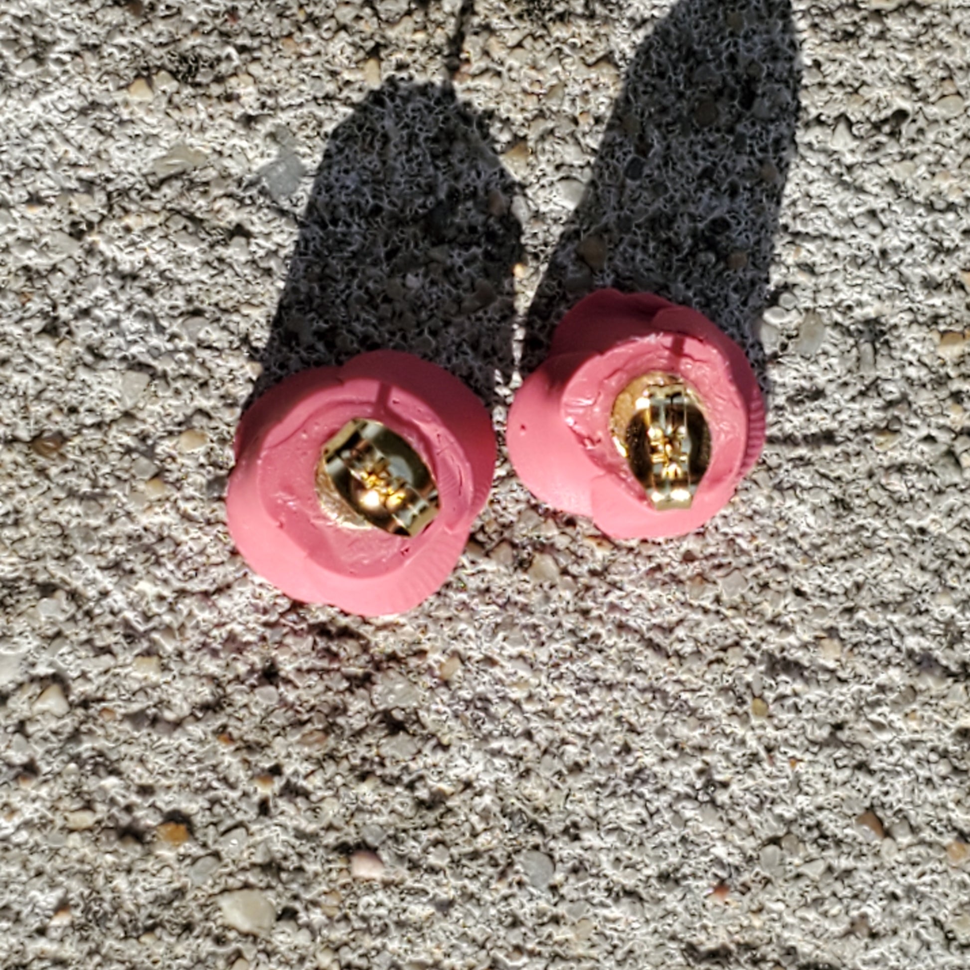 Pink Rose Studs