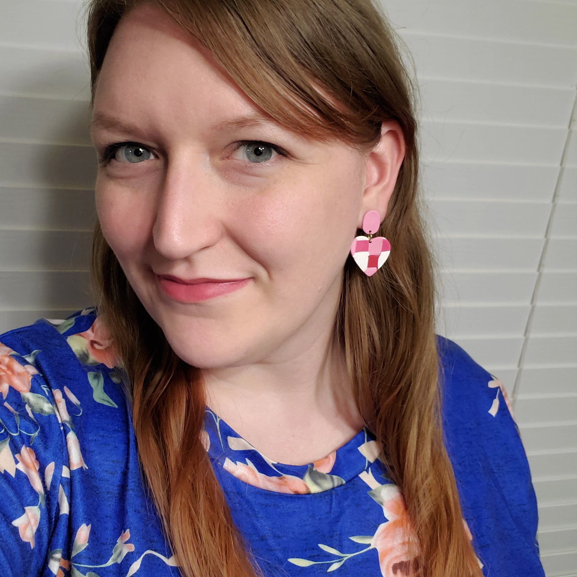 Quilted Heart Earrings