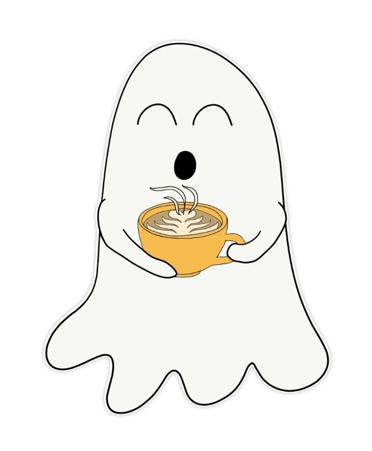 Coffee Ghost Sticker *PREORDER*