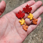 Fall Leaves - Big Red Leaf Stud