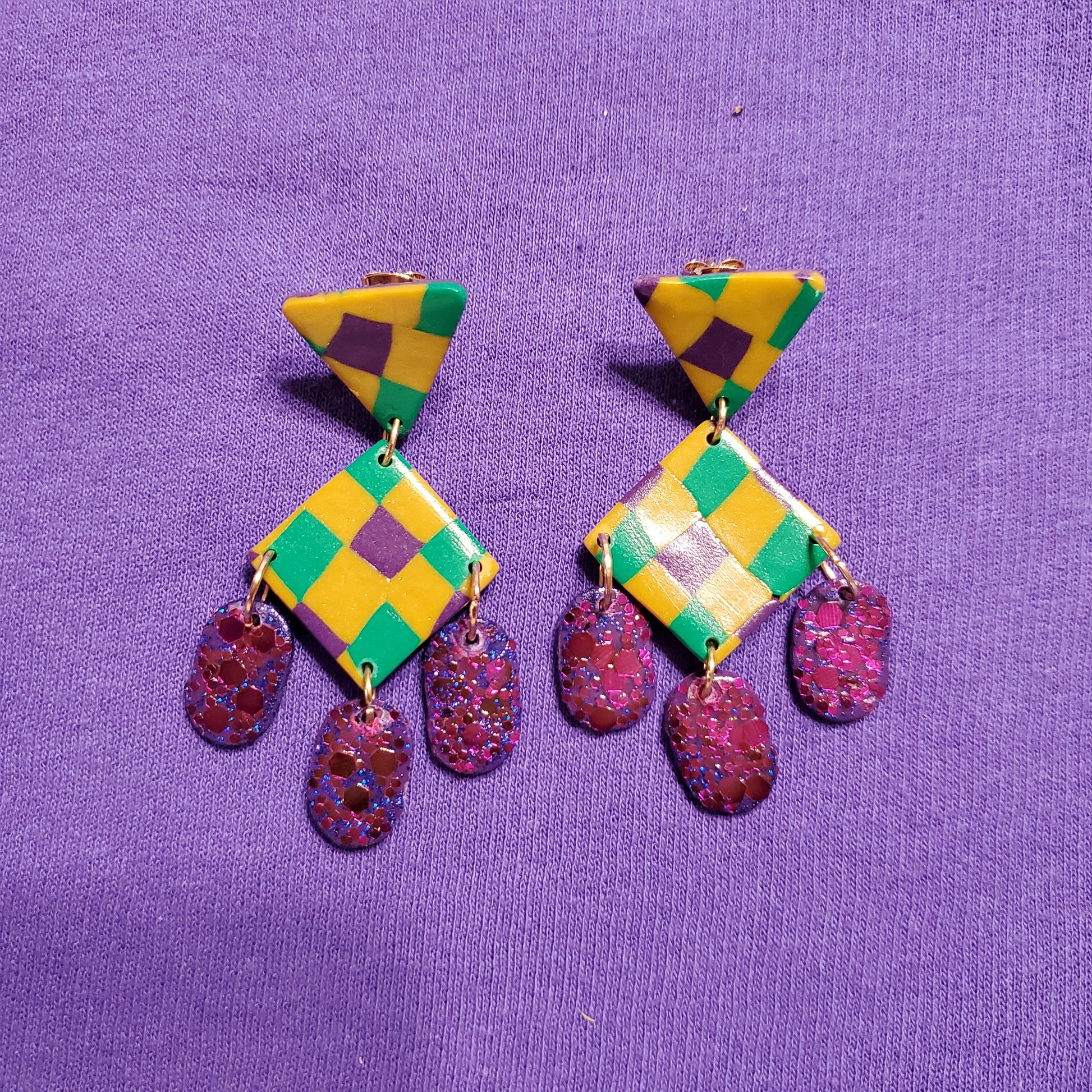 Mardi Gras Party Earrings
