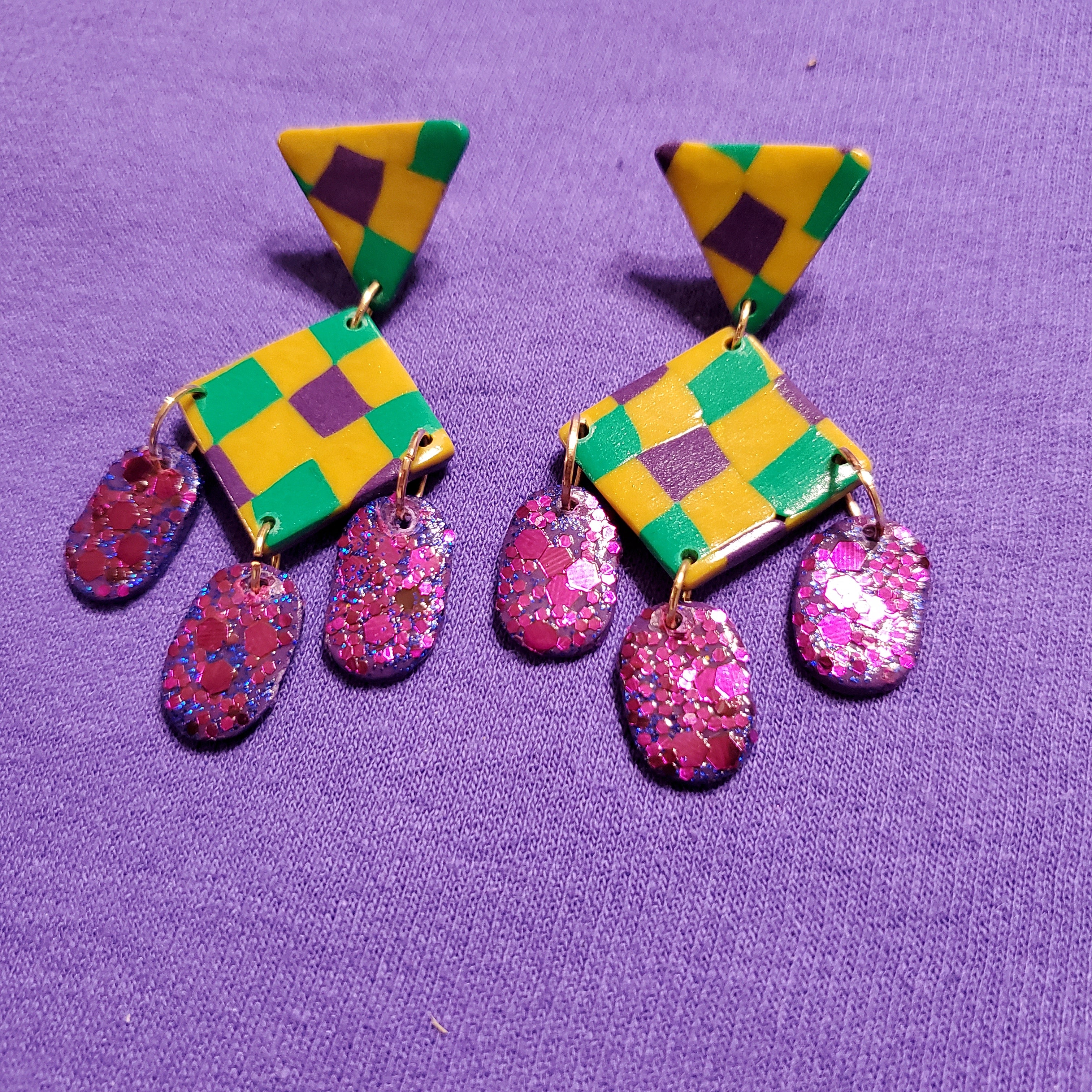 Mardi Gras Party Earrings