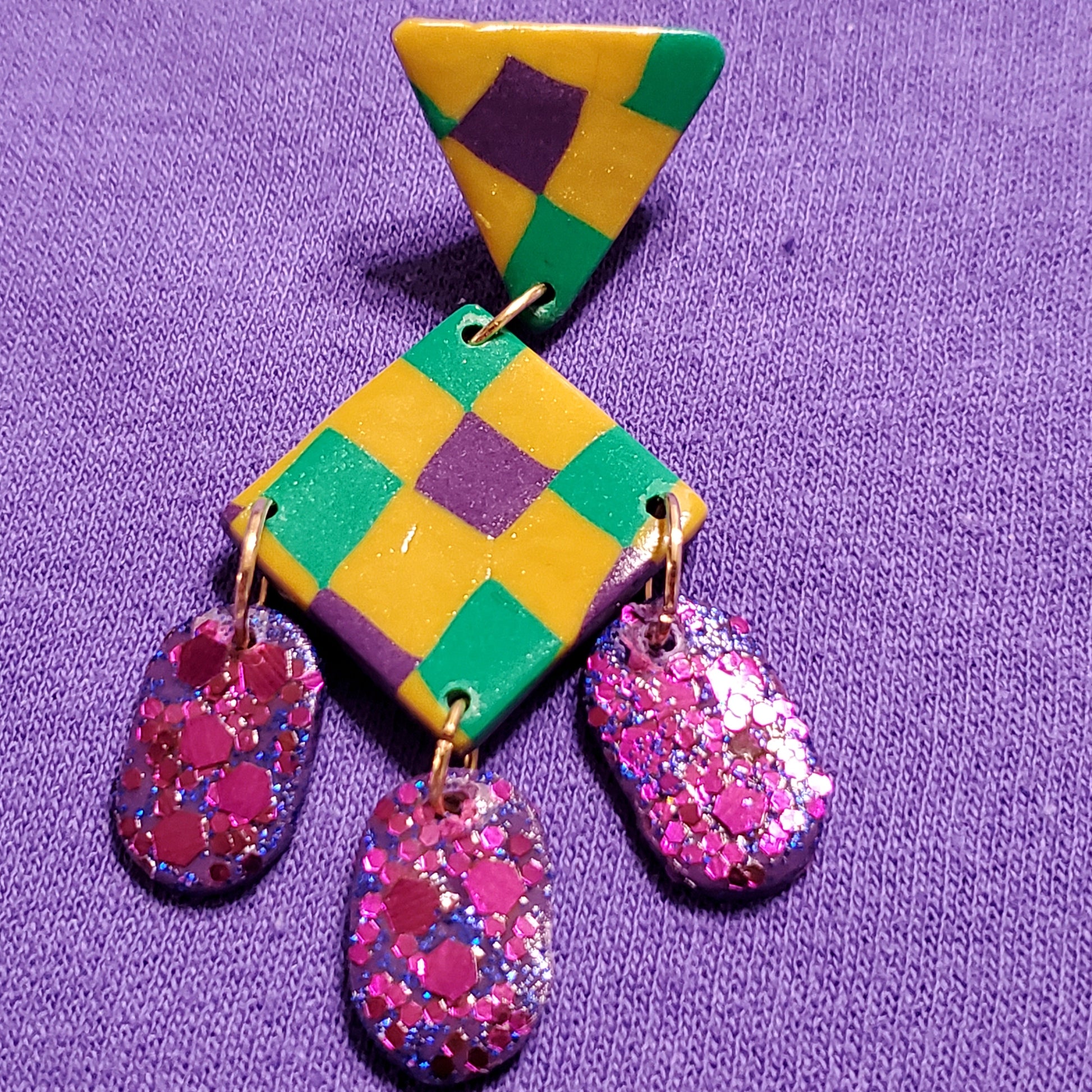 Mardi Gras Party Earrings