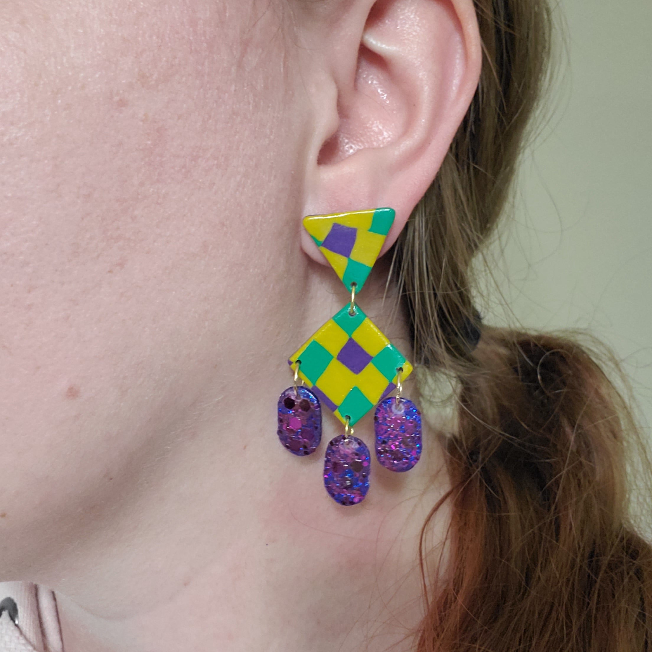 Mardi Gras Party Earrings
