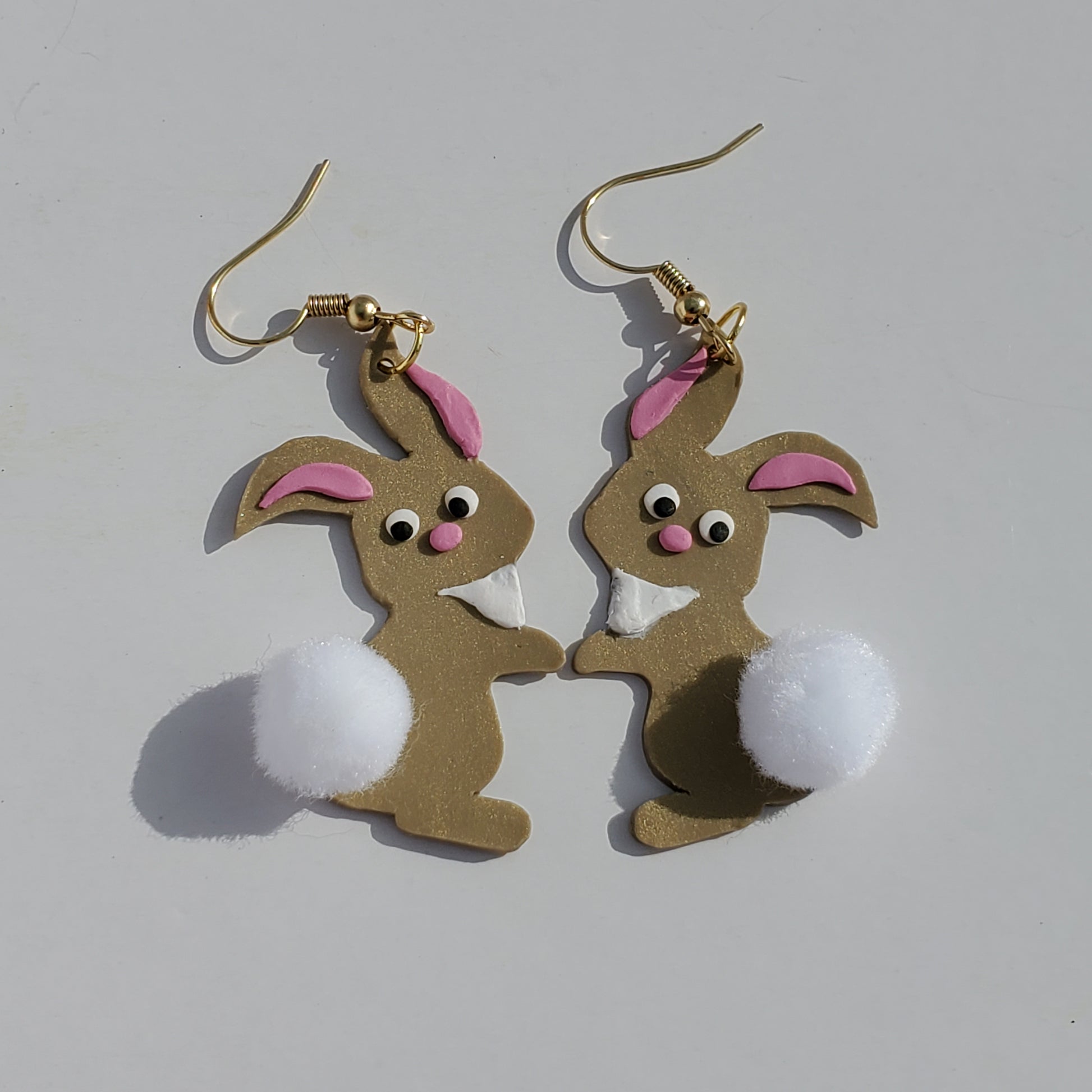 Golden Easter Bunny Earrings