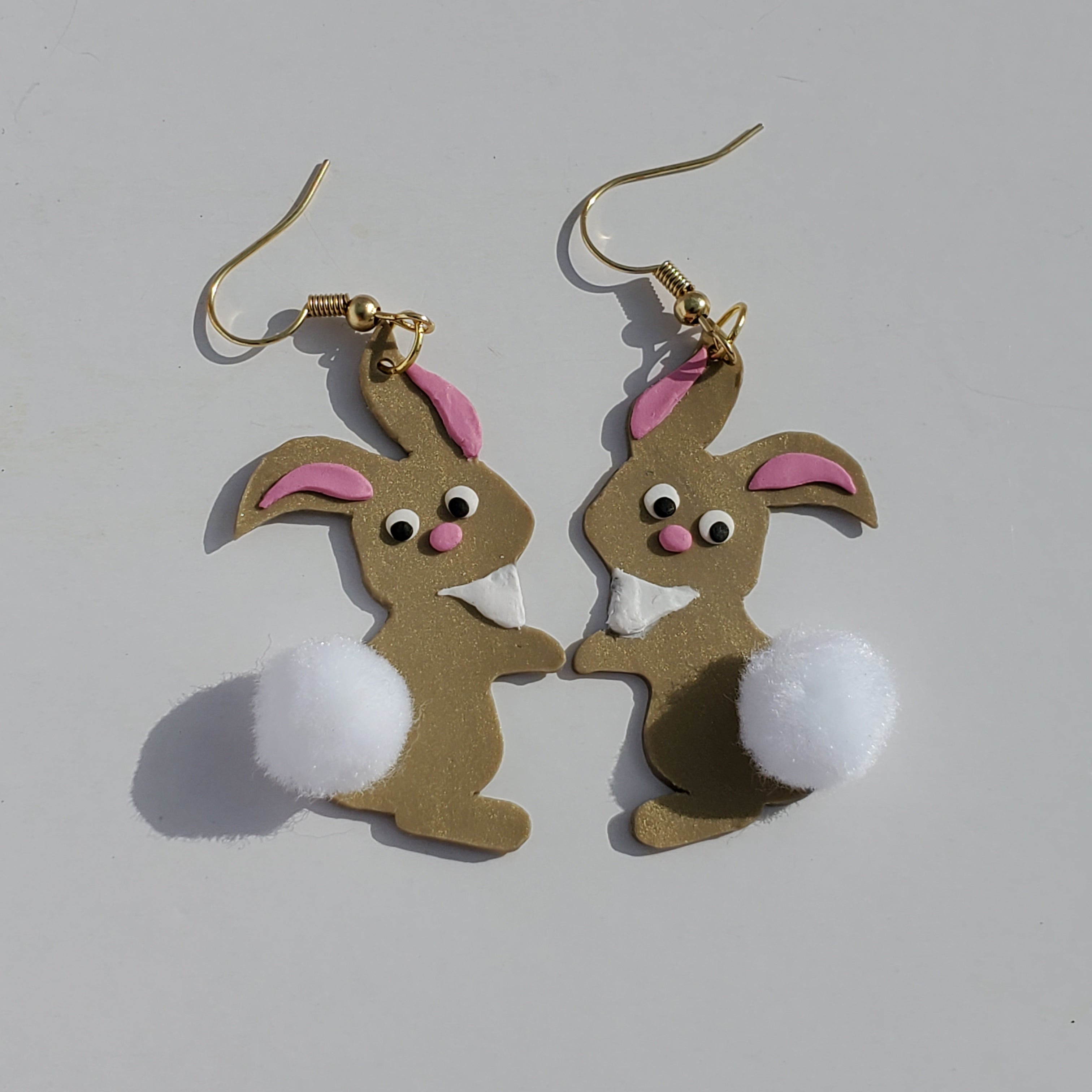 Golden Easter Bunny Earrings