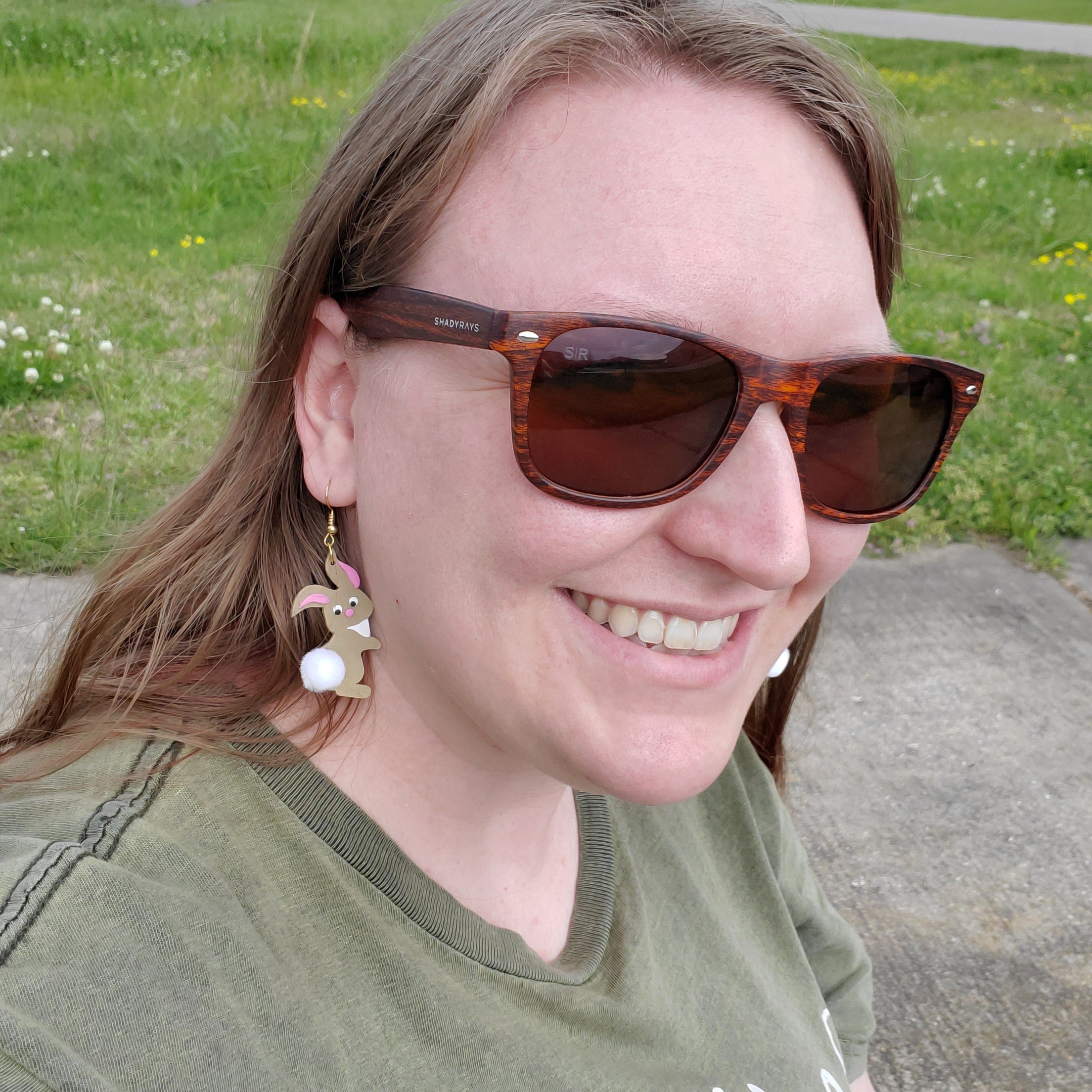 Golden Easter Bunny Earrings