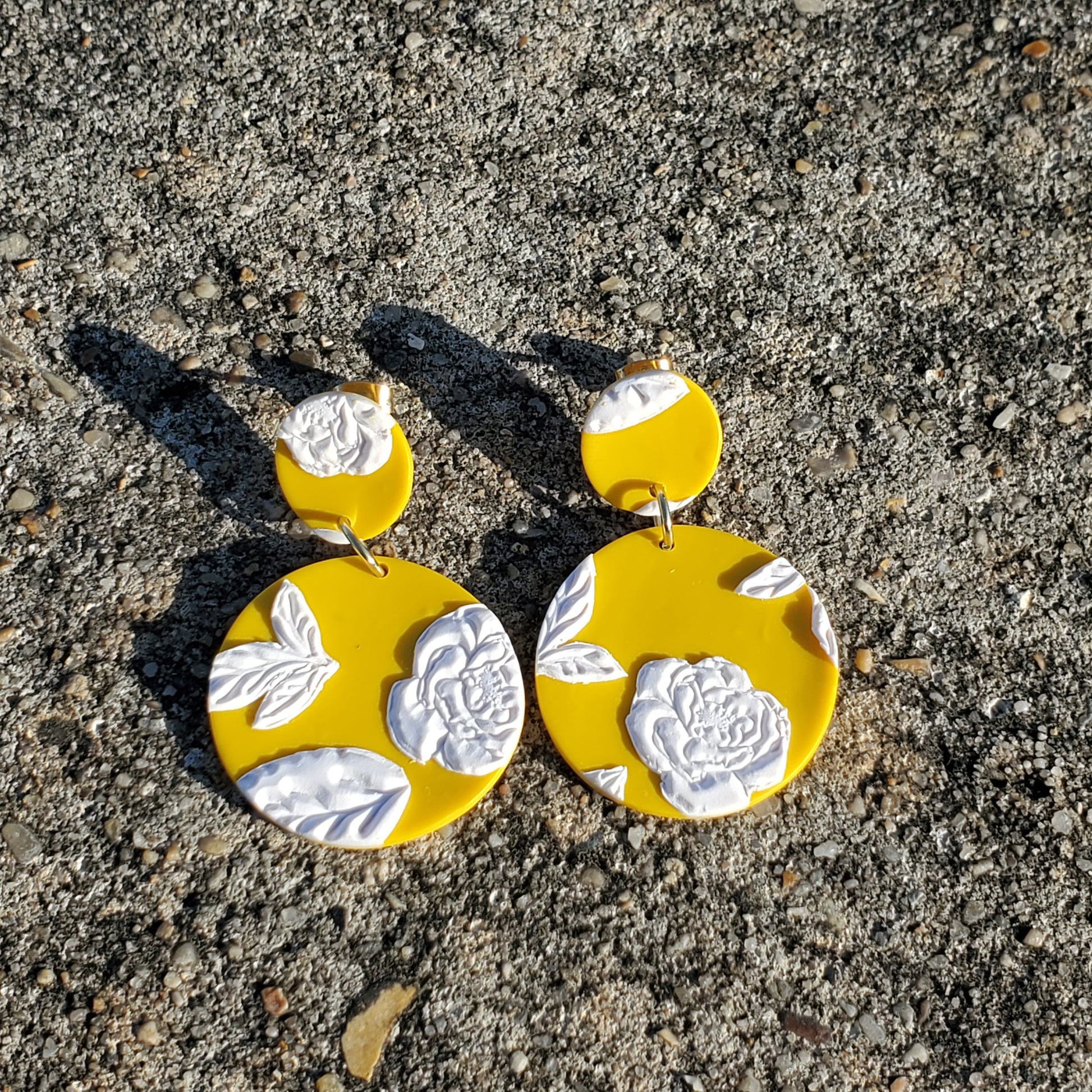Spring Yellow Floral Dangles