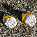 Spring Yellow Floral Studs