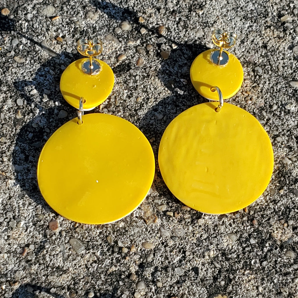 Spring Yellow Floral Dangles