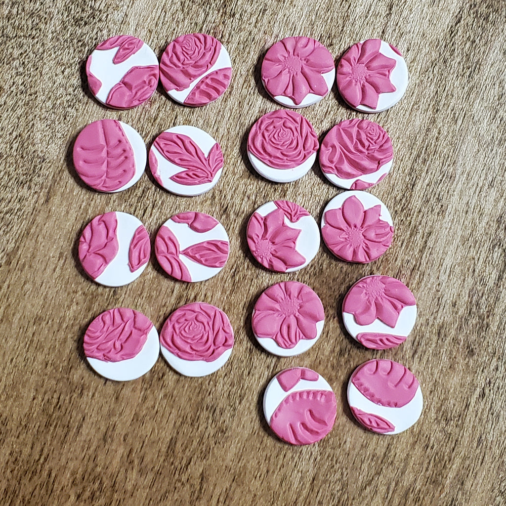 Spring White Floral Studs