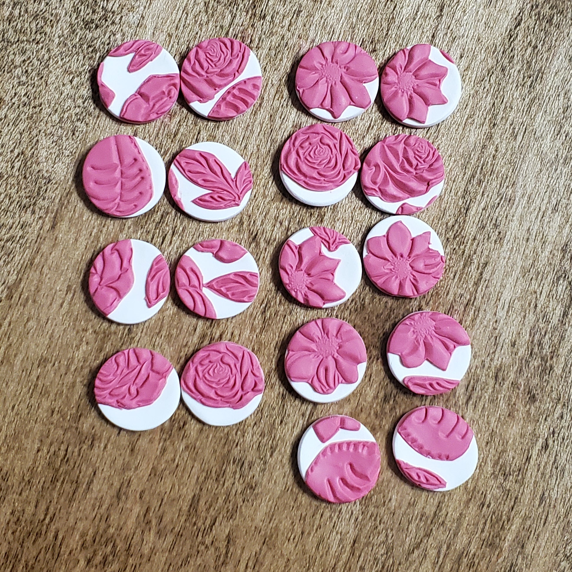 Spring White Floral Studs