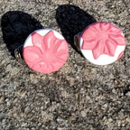 Spring White Floral Studs