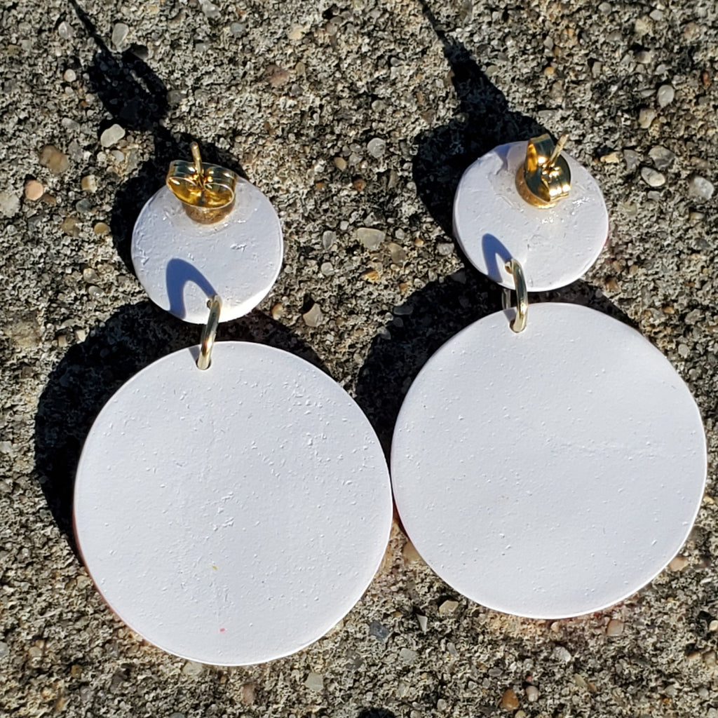 Spring White Floral Dangles