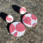 Spring White Floral Dangles