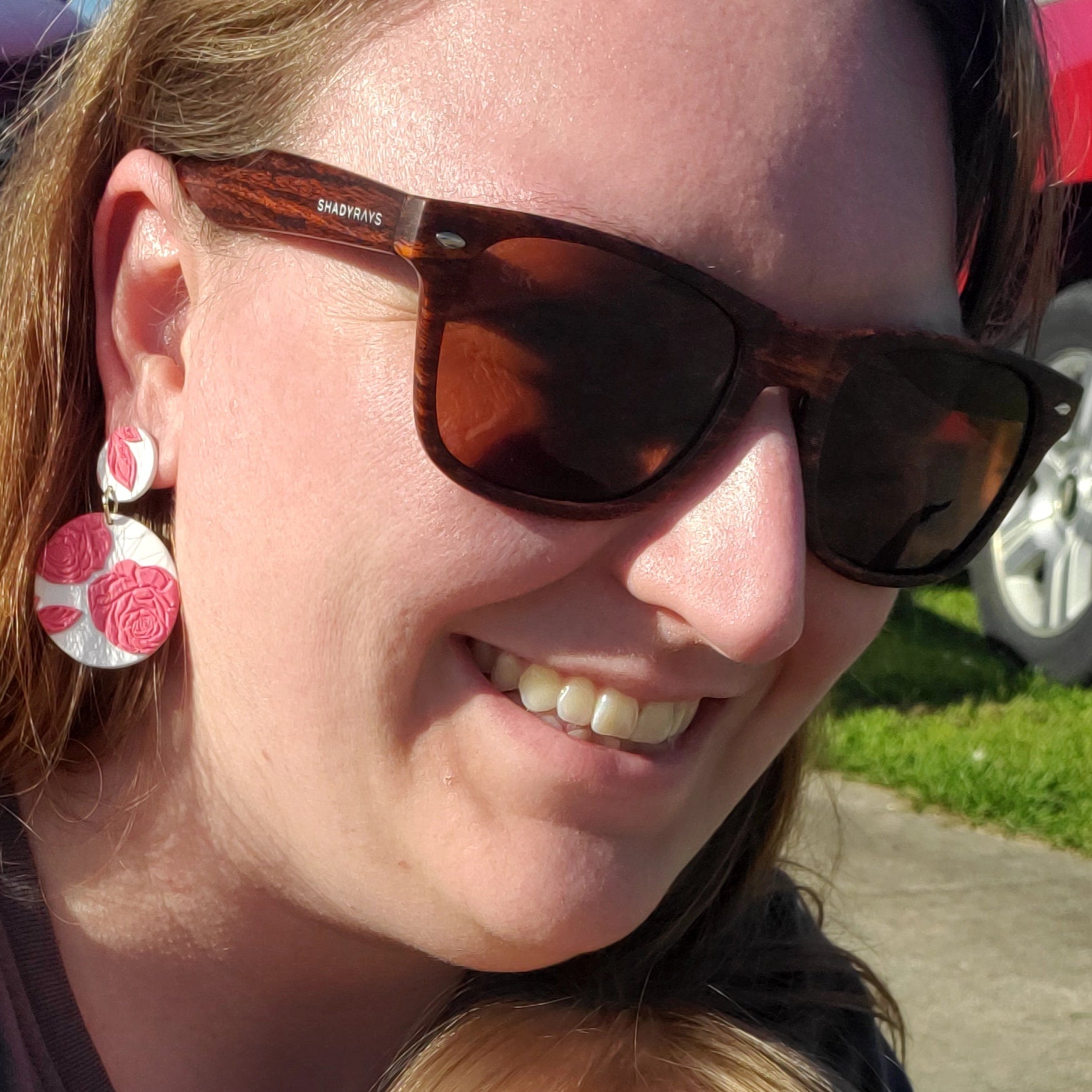 Spring White Floral Dangles