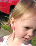 Spring White Floral Studs