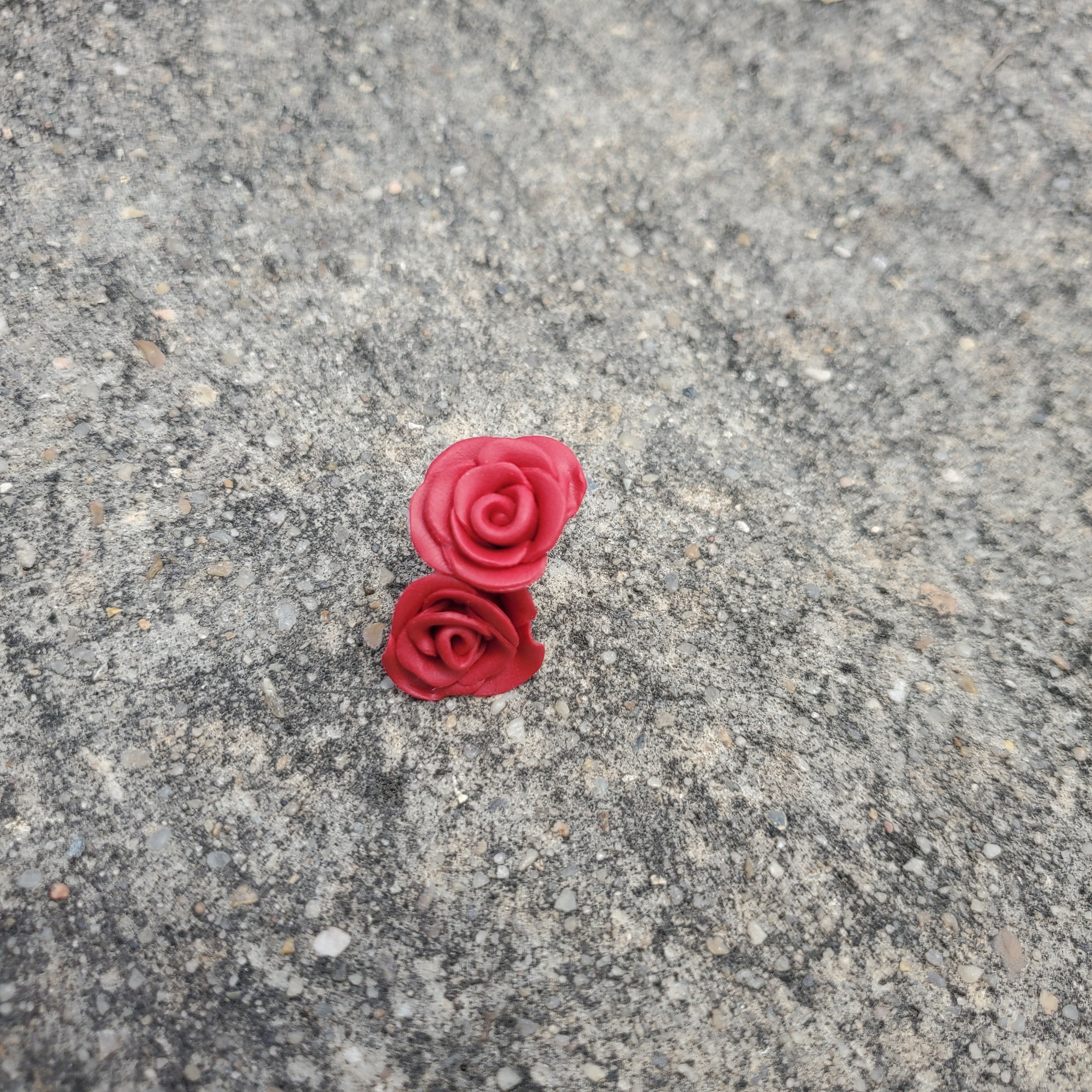 Red Rose Studs