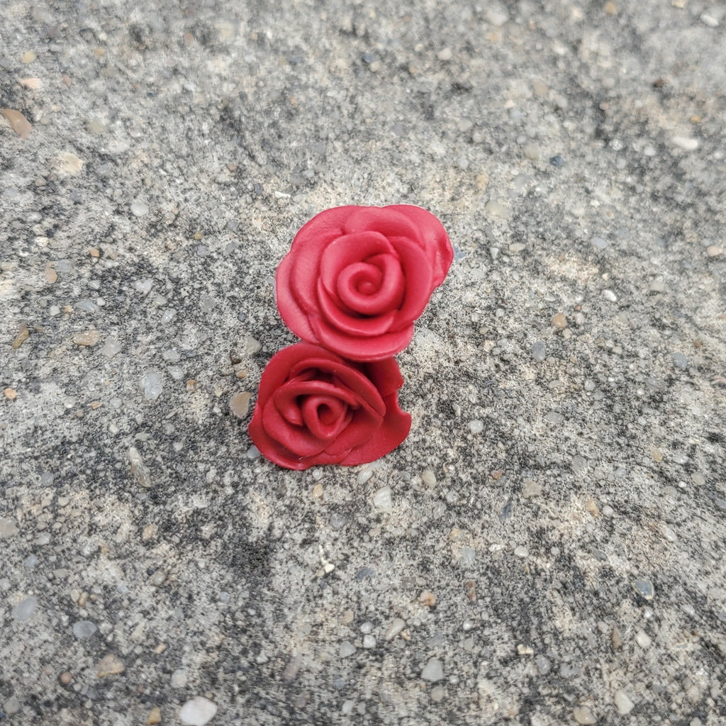 Red Rose Studs