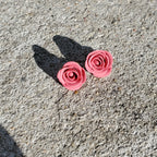 Pink Rose Studs