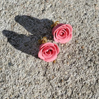 Pink Rose Studs