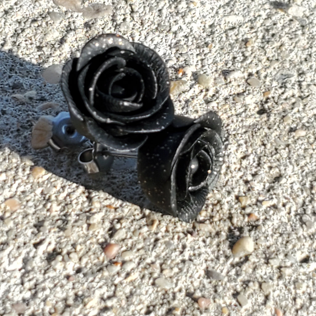 Black Rose Studs