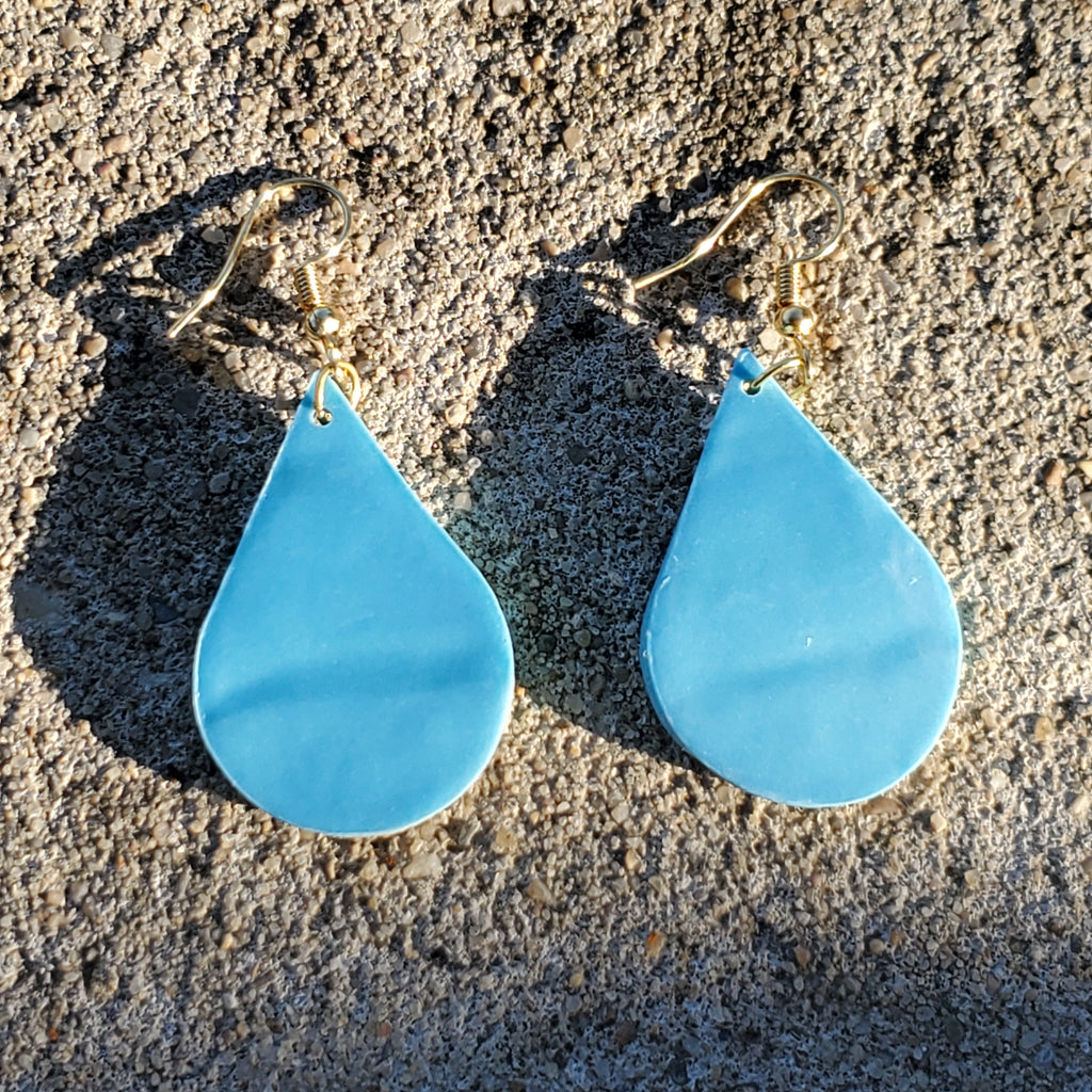 Beach Scene Teardrop Earrings
