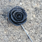 Black Rose Lapel Pin