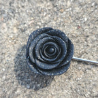 Black Rose Lapel Pin
