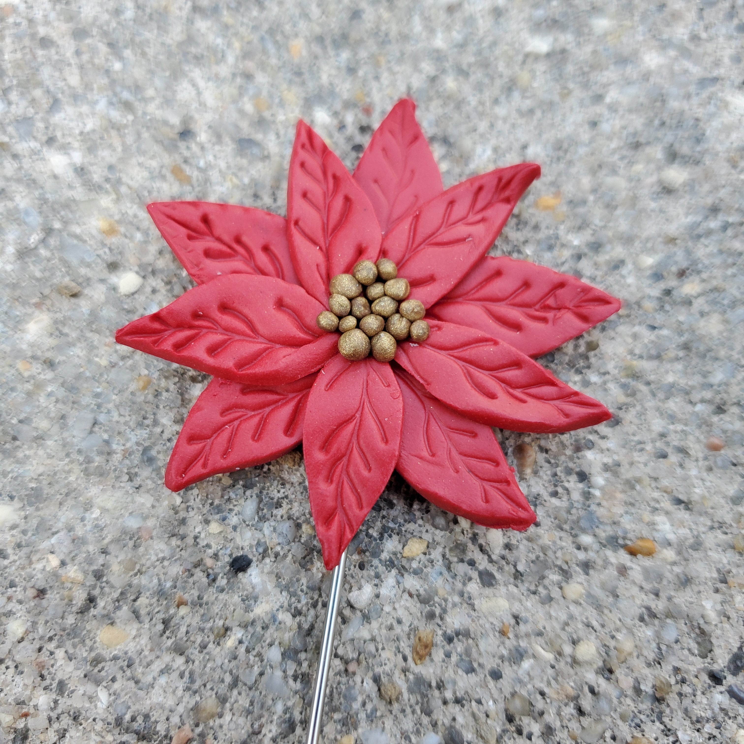 Poinsettia Lapel Pin