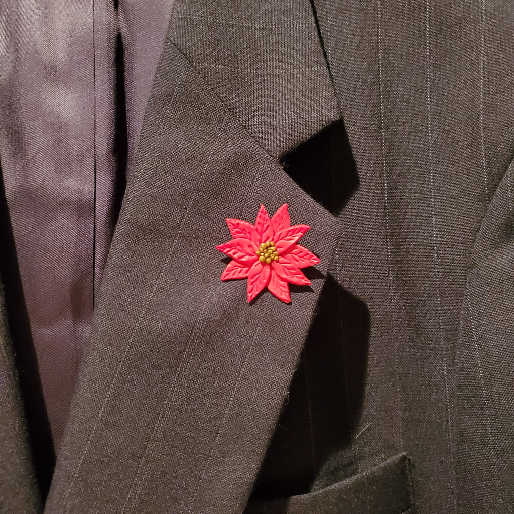 Poinsettia Lapel Pin