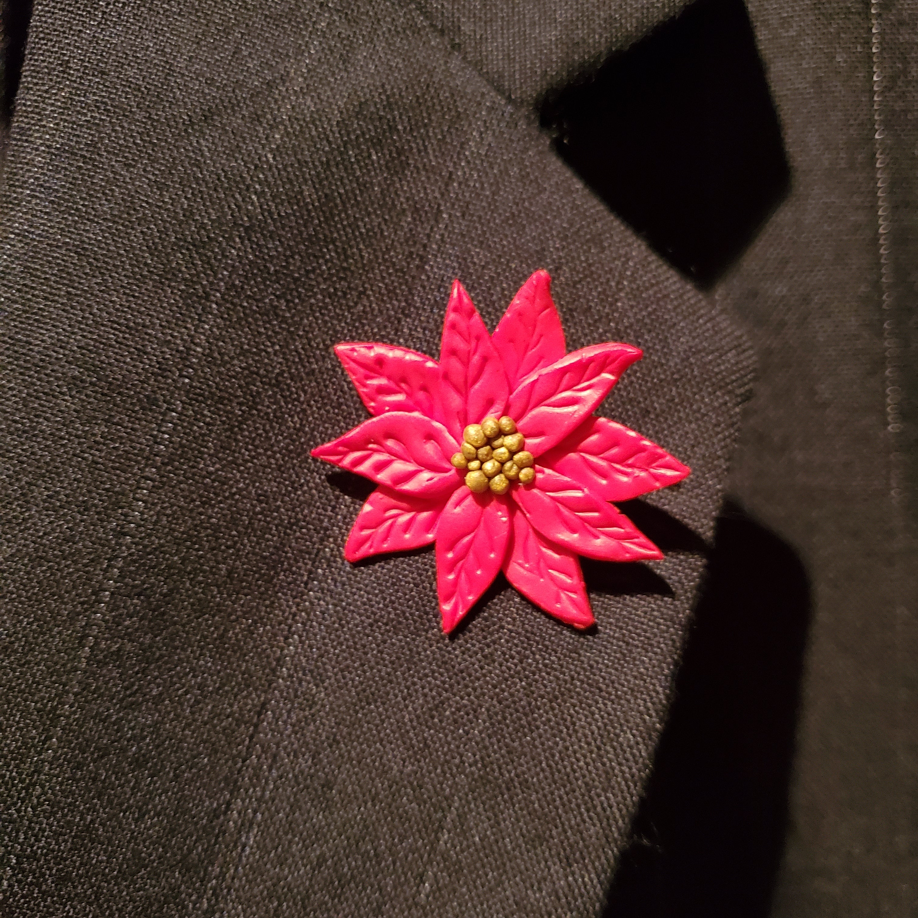 Poinsettia Lapel Pin