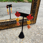 Fall Leaves - Big Red Leaf Stud