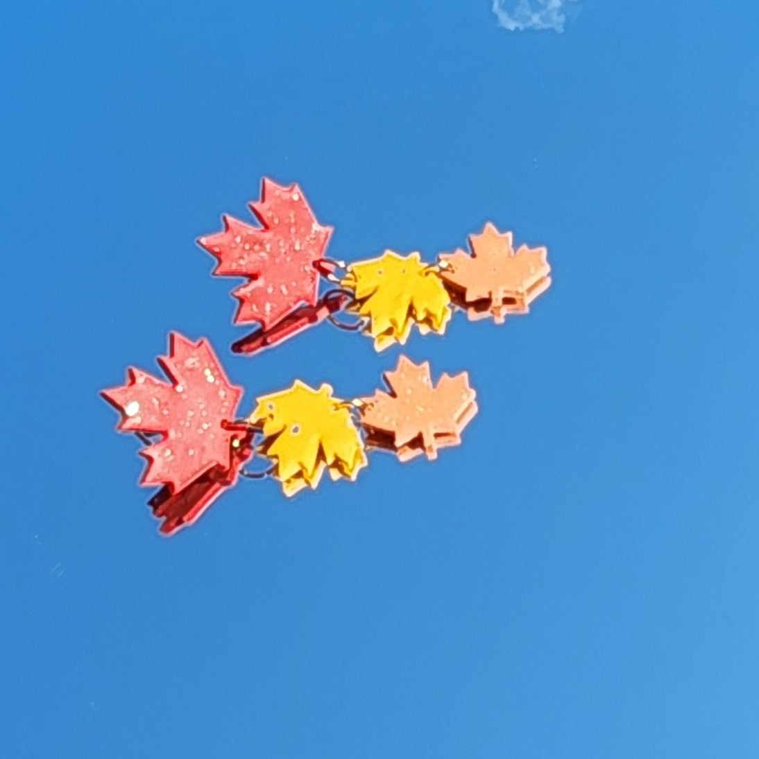 Fall Leaves - Big Red Leaf Stud