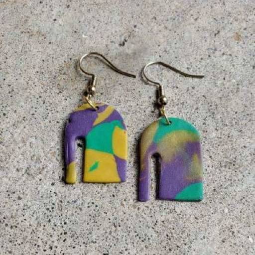 Mardi Gras Arch Earrings