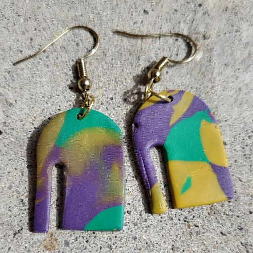 Mardi Gras Arch Earrings