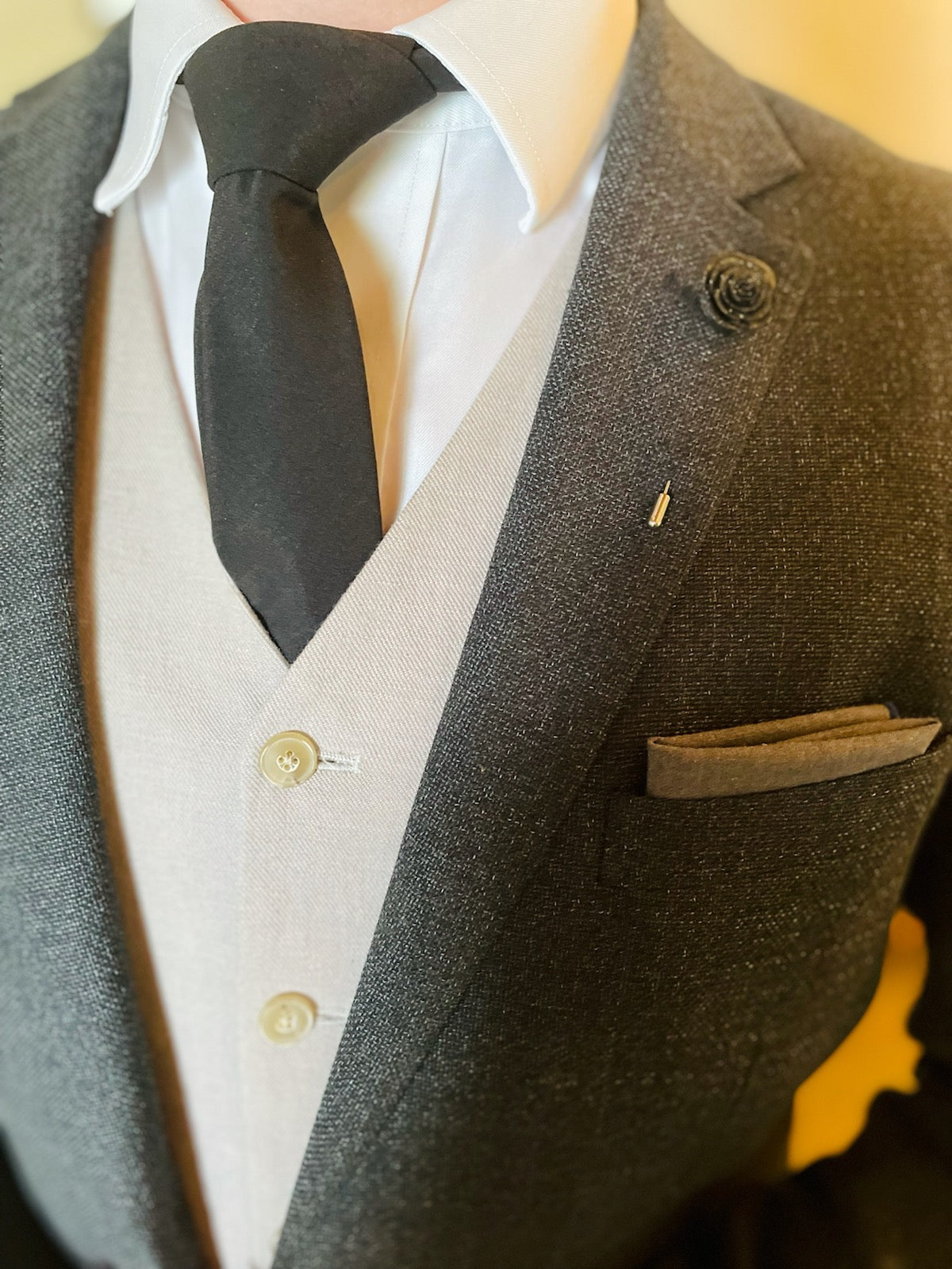 Black Rose Lapel Pin