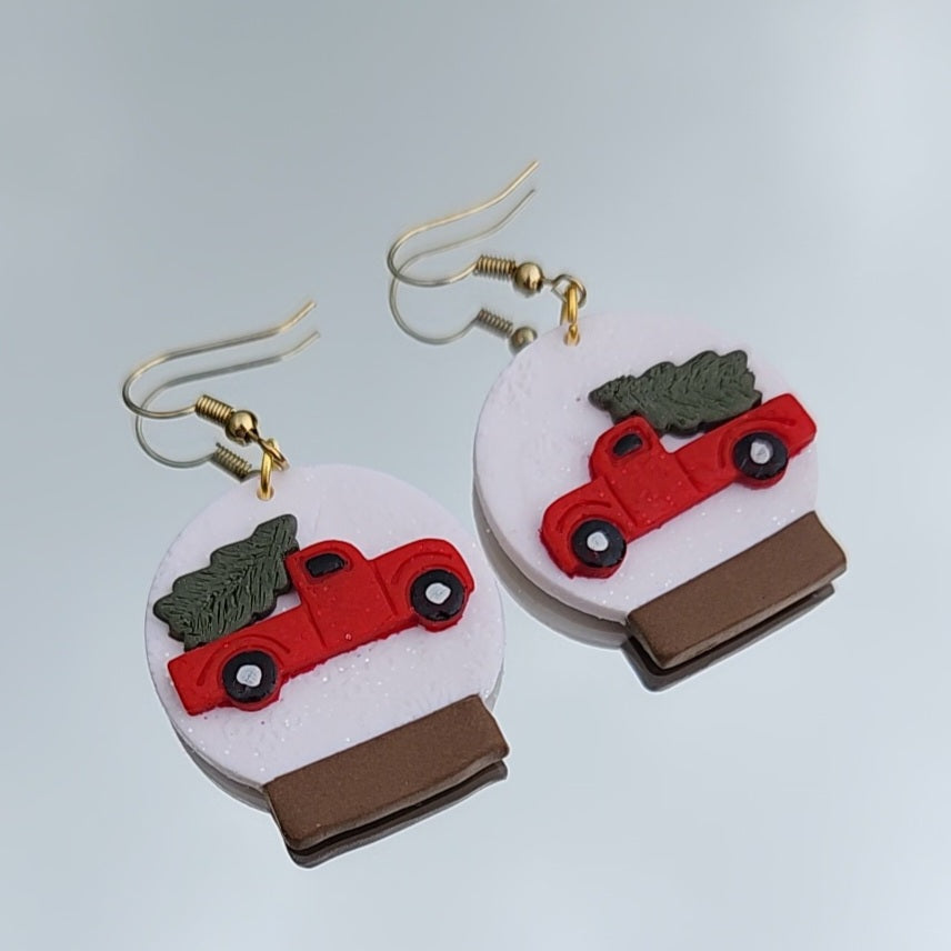 Red Truck Snow Globe