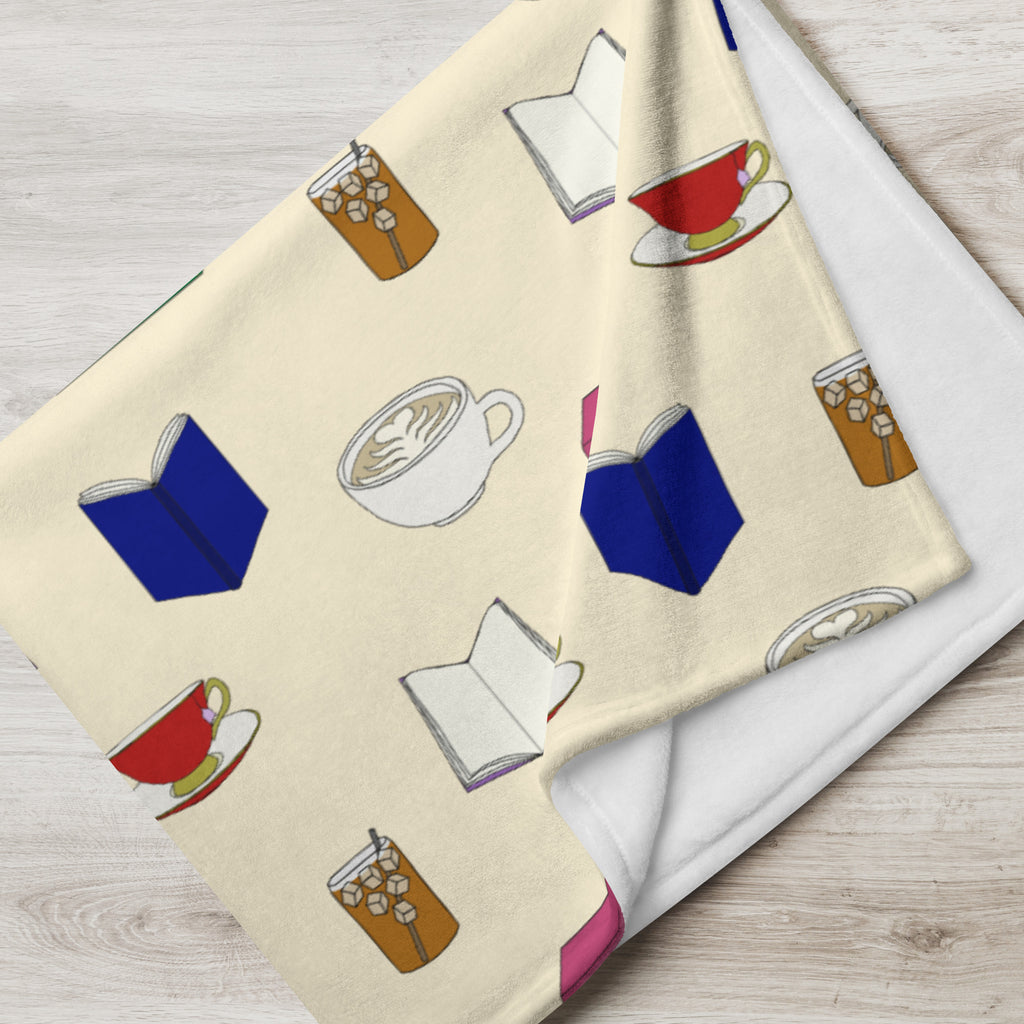 Books & Drinks Throw Blanket