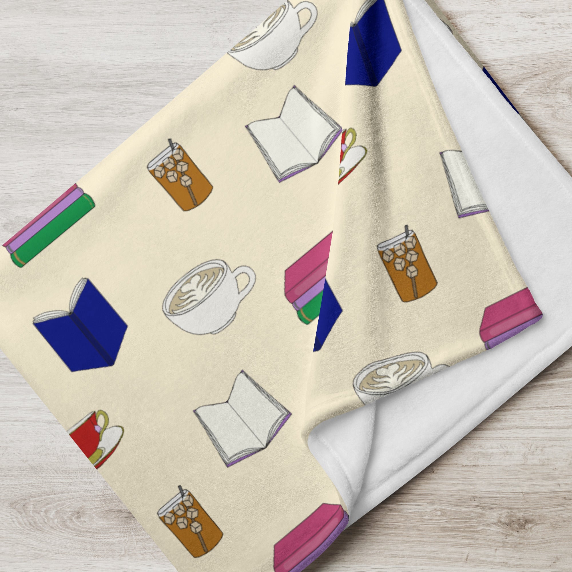 Books & Drinks Throw Blanket