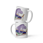 Book Wyrm White glossy mug