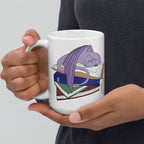 Book Wyrm White glossy mug