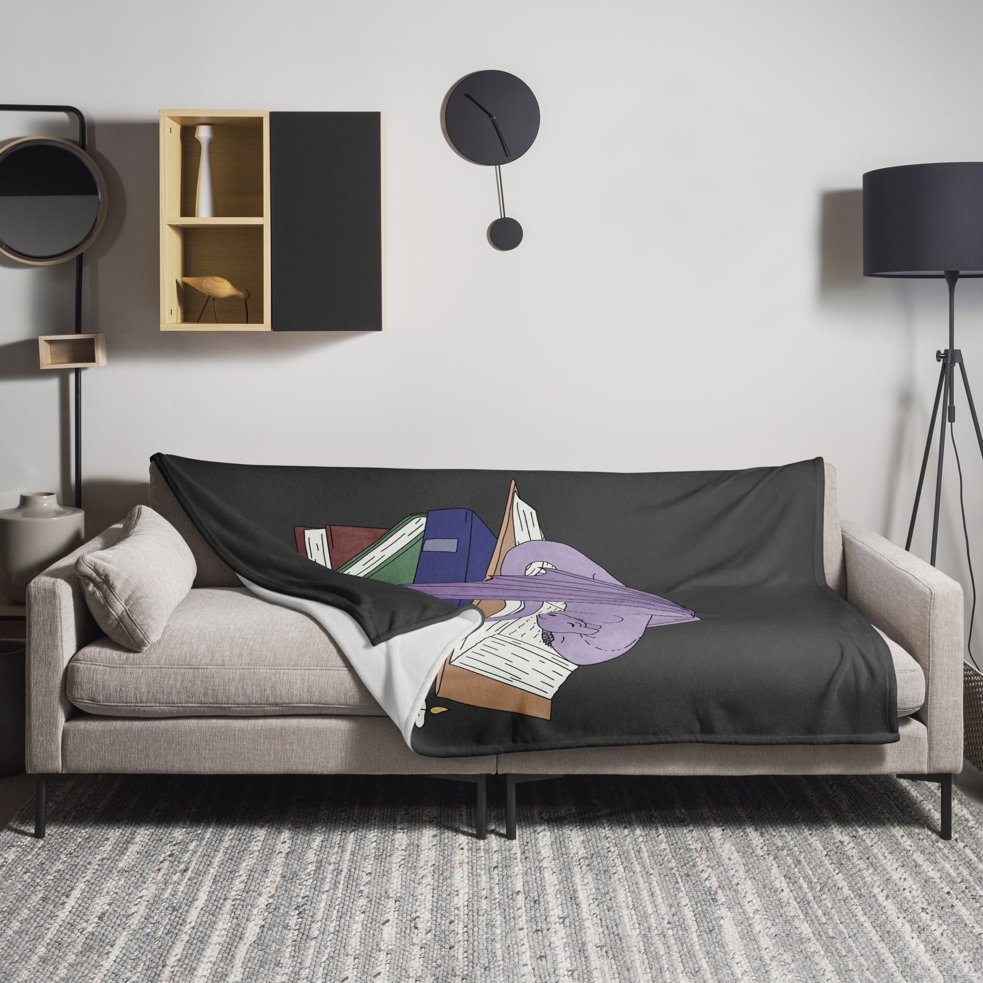 Book Wrym Throw Blanket