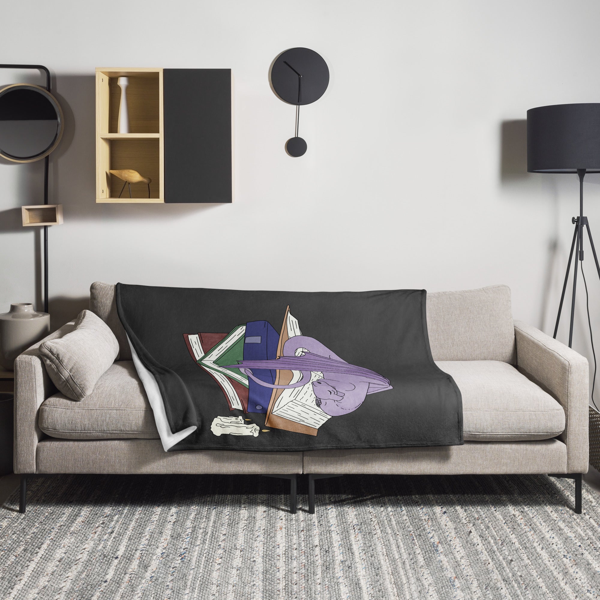 Book Wrym Throw Blanket