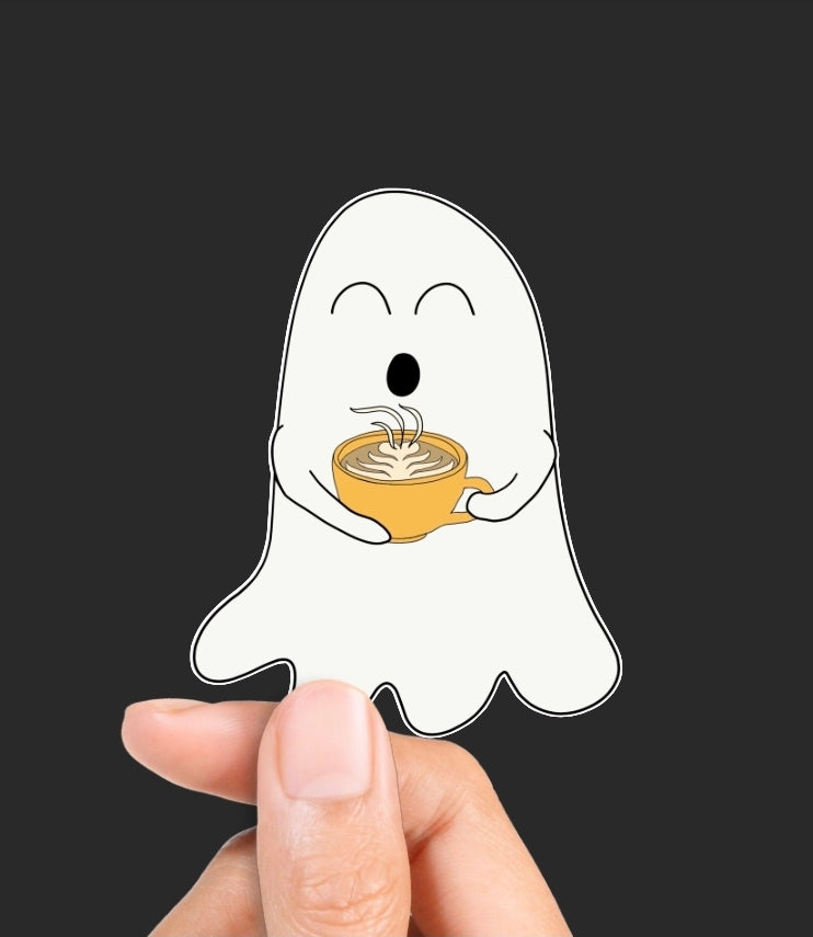 Coffee Ghost Sticker *PREORDER*