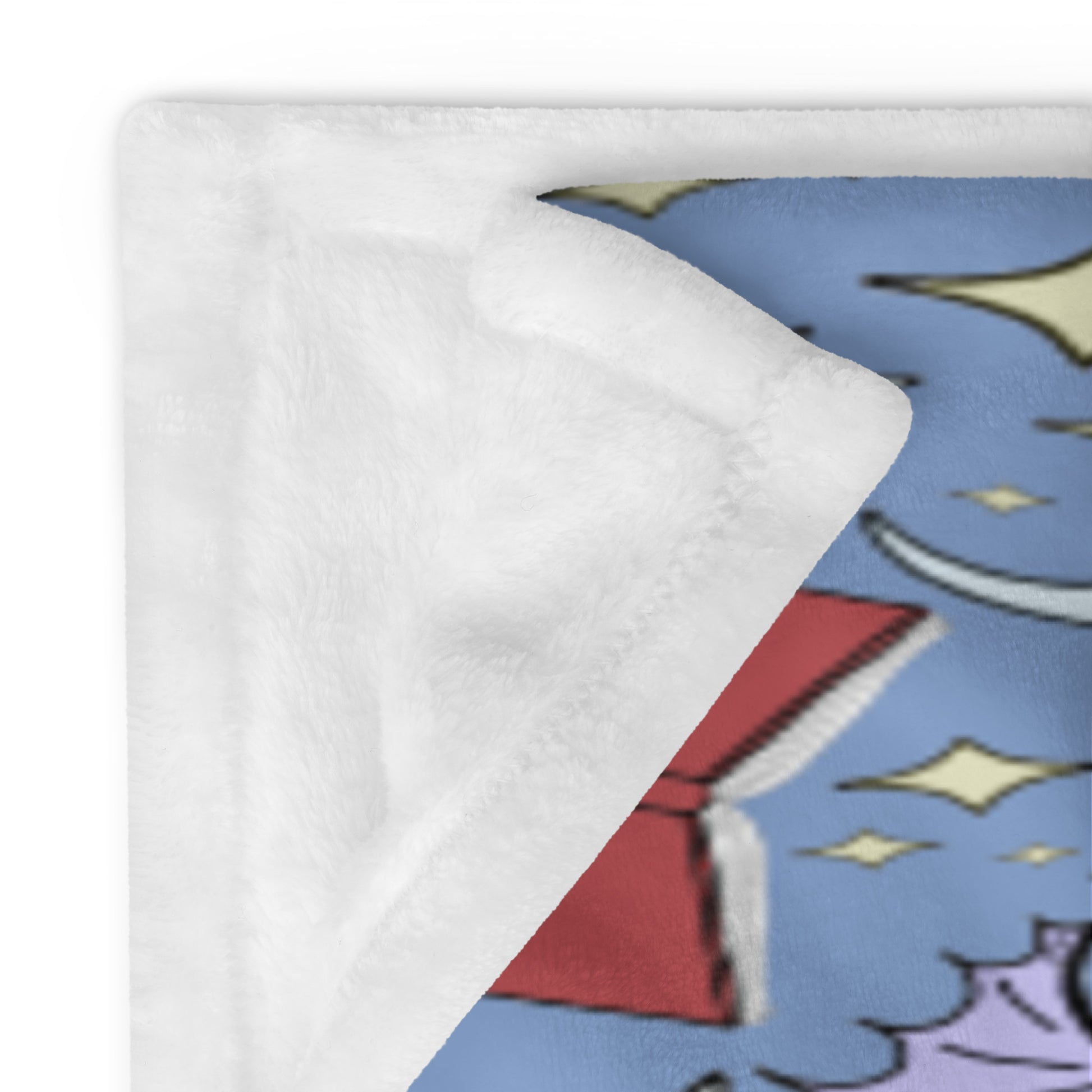 Blue Fantasy Book Throw Blanket