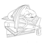 Book Dragon Digital Coloring Sheets